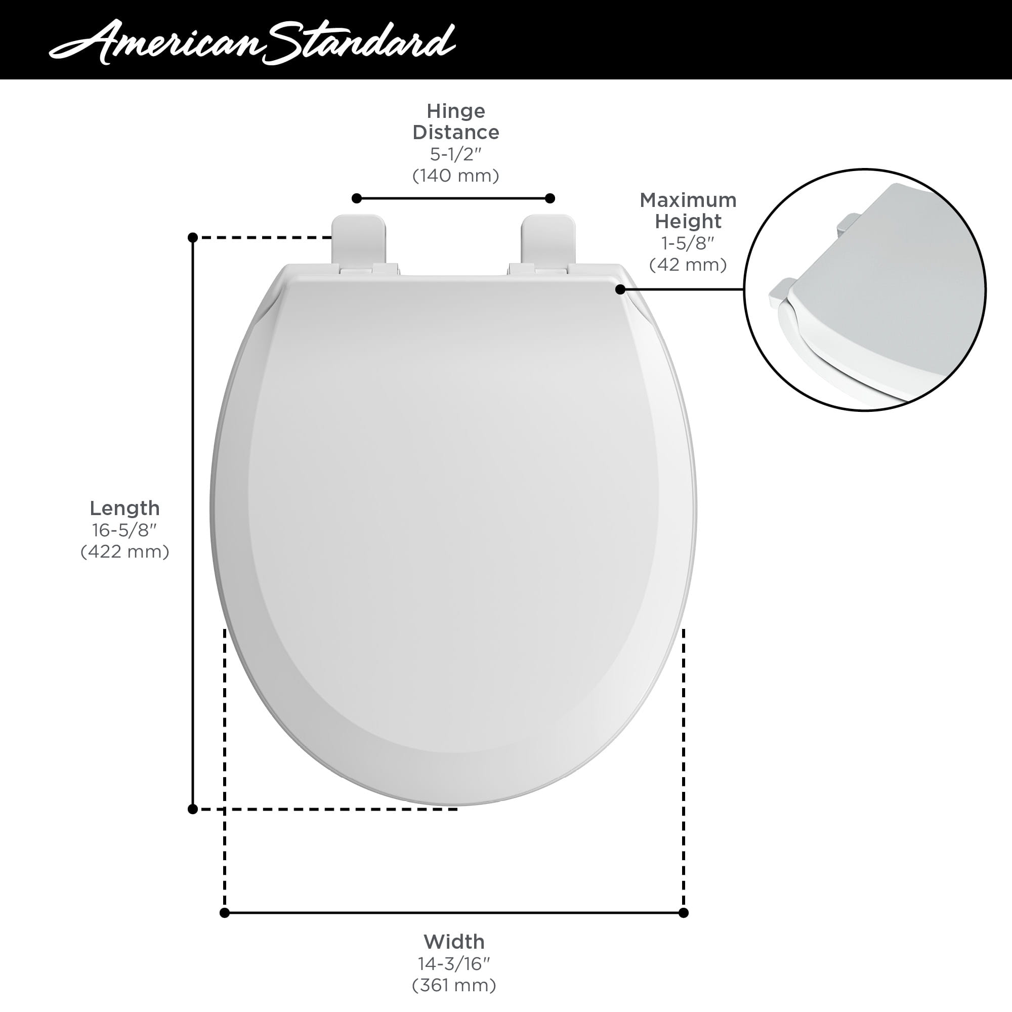 Cadet SlowClose Round Front Toilet Seat